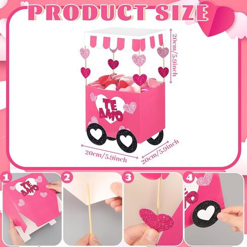 Mooliwe 6 Pack Spanish Valentine Party Favors Te Amo San Valentín Treat Boxes DIY Spanish Valentines Goodie Bags for Adults Birthday Party Supplies in Saudi Arabia