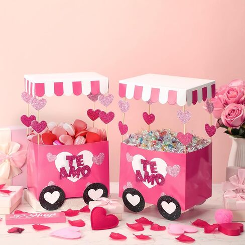 Mooliwe 6 Pack Spanish Valentine Party Favors Te Amo San Valentín Treat Boxes DIY Spanish Valentines Goodie Bags for Adults Birthday Party Supplies in Saudi Arabia