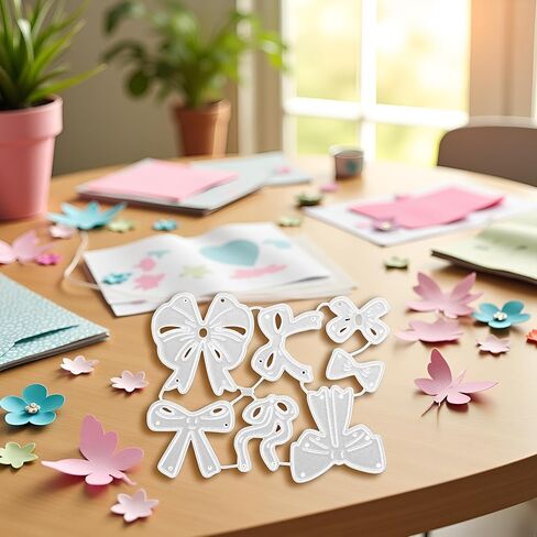 Bow Tie Die Cut for Card Making, Bow Tie Metal Cutting Dies Congratulations Die Cuts Happy Birthday Embossing Stencils Template for DIY Scrap-Booking Decor Wedding Birthday Blessing Card in Saudi Arabia