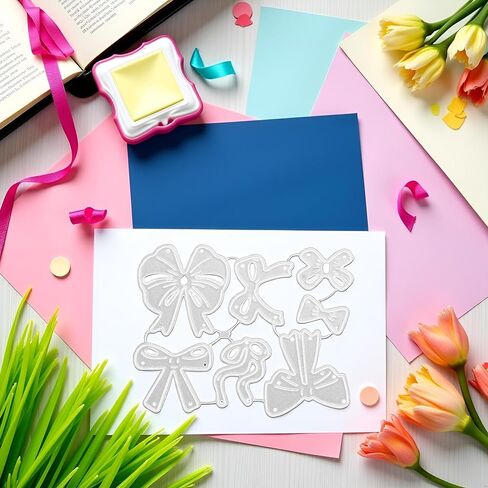 Bow Tie Die Cut for Card Making, Bow Tie Metal Cutting Dies Congratulations Die Cuts Happy Birthday Embossing Stencils Template for DIY Scrap-Booking Decor Wedding Birthday Blessing Card in Saudi Arabia