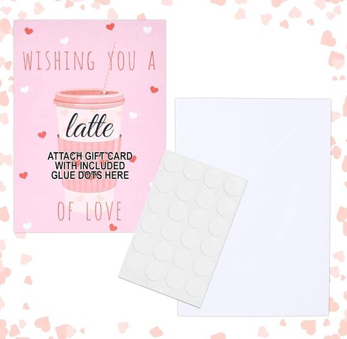 24 Pack Valentine’s Day Gift Card Holders With Envelopes, Coffee Latte Love Money Cards With Seals, Valentine Greeting Cards in Saudi Arabia