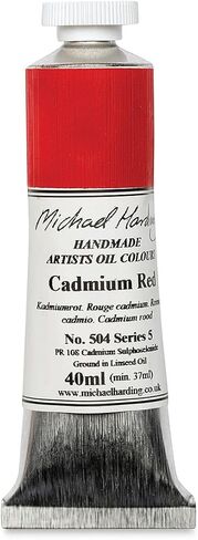 Michael Harding Artist Oil Colours, Cadmium Red, 40ml Tube, 50440 in Saudi Arabia