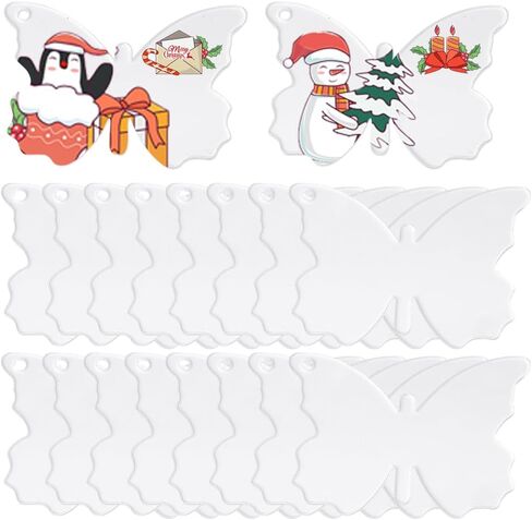 SUNNYCLUE 1 صندوق 40 قطعة من سلسلة المفاتيح الأكريليك الفراغات الحلي سلاسل مفاتيح الفراشة الفارغة مع فتحة حرفية لحفلة عيد الفصح والحشرات الشفافة والفراشات لصنع المجوهرات والسحر سلسلة مفاتيح مخصصة لمشاريع الفينيل in Kuwait