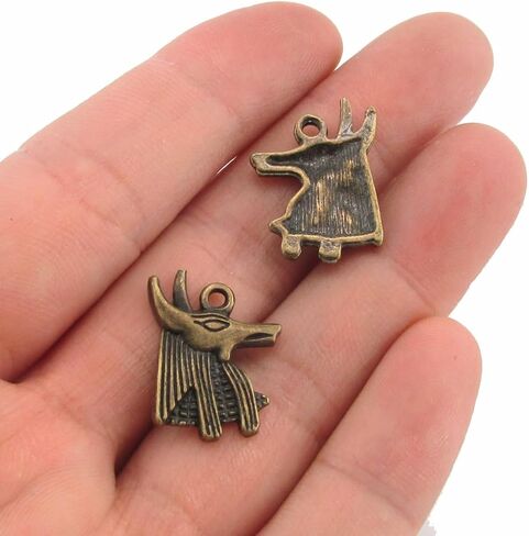10pcs Antiqued Bronze Egyptian Charms – Ankh, Eye of Ra, Cleopatra, Isis, Anubis – Jewelry Making and Craft Supplies in Saudi Arabia