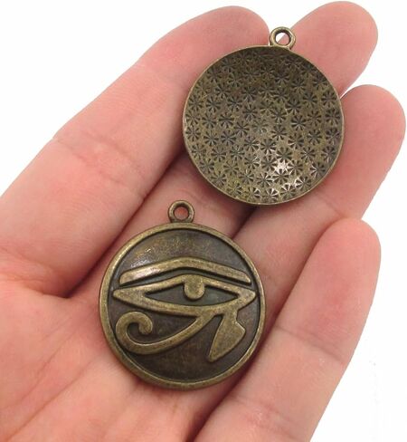 10pcs Antiqued Bronze Egyptian Charms – Ankh, Eye of Ra, Cleopatra, Isis, Anubis – Jewelry Making and Craft Supplies in Saudi Arabia