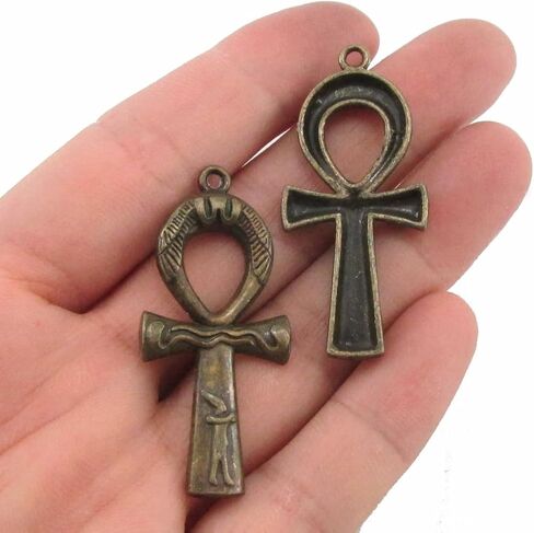 10pcs Antiqued Bronze Egyptian Charms – Ankh, Eye of Ra, Cleopatra, Isis, Anubis – Jewelry Making and Craft Supplies in Saudi Arabia