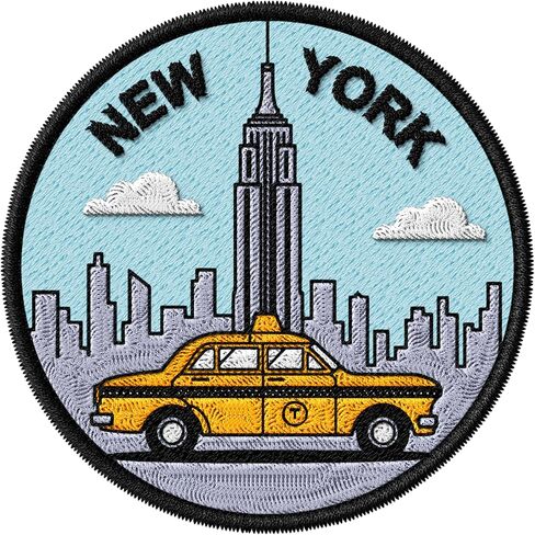 New York State Patch for Clothes City Skyline Statue of Liberty – Embroidered Iron on Patch for Backpack Jacket - Fabric Patches for Clothes Souvenirs & Gifts for Travelers ID45095 in Saudi Arabia
