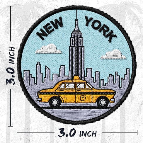 New York State Patch for Clothes City Skyline Statue of Liberty – Embroidered Iron on Patch for Backpack Jacket - Fabric Patches for Clothes Souvenirs & Gifts for Travelers ID45095 in Saudi Arabia