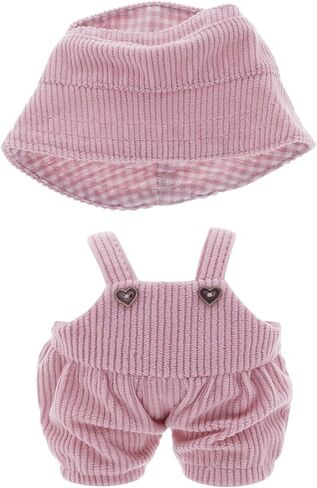 Etistta 6.7 inch Doll Clothes with Hat, Corduroy Bib Pants Overalls for 17cm Doll Accessories Outfits (Blue) in Saudi Arabia