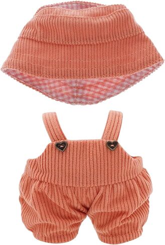 Etistta 6.7 inch Doll Clothes with Hat, Corduroy Bib Pants Overalls for 17cm Doll Accessories Outfits (Blue) in Saudi Arabia