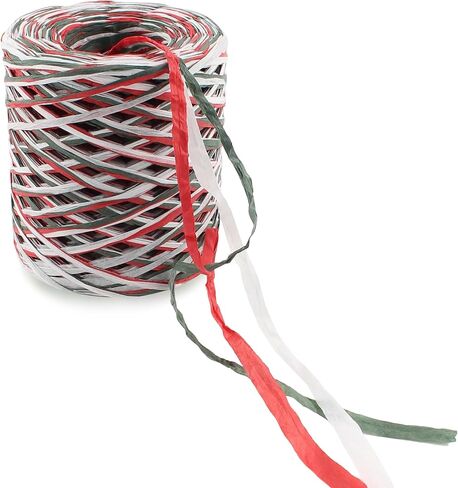 Raffia Paper Ribbon 262 Feet Colorful Matte Packing Paper Twine Ribbon Mixed-color Natural Twine Raffia Wrapping Twines for Holiday Christmas Gift Wrapping (5 color-blue pink yellow green purple) in Saudi Arabia