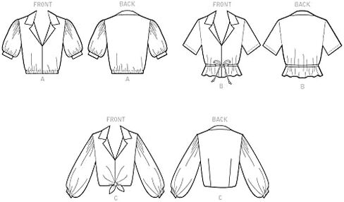 McCall's Misses' Top Sewing Pattern Kit, Code M8198, Sizes 6-8-10-12-14, Multicolor in Saudi Arabia