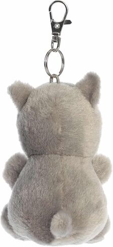 Aurora® Adorable Palm Pals™ Busky Husky™ Clip-On - قطيفة ممتعة قابلة للتجميع للأطفال والكبار - مثالية لتزيين الغرف وهدايا عيد الميلاد - رمادي 4 بوصات in Saudi Arabia