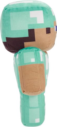 Mattel Minecraft Diamond Steve Soft Plush Collectible Pixelated Design Famous Game Character Toy for Kids 3+ Years HPP23 in Saudi Arabia