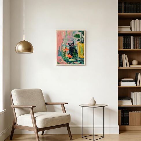 rltxbuk مجردة القطة السوداء ذهبية الطلاء بالأرقام عدة للبالغين المبتدئين والأطفال 4-12، مضحك القط الأسود الحيوان diy النفط اللوحة مجموعات على قماش مؤطرة لهدايا ديكور المنزل 16x20 في in Kuwait