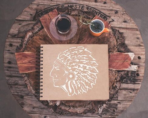 Reusable Indian Chief Head Stencil 8.5x11 Inch Custom Mylar Template For Tribal Art Painting Drawing Crafts DIY Projects in Saudi Arabia