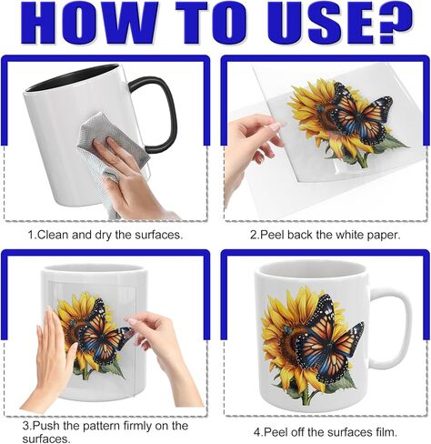 UV DTF Cup Wrap, 12 Sheets Butterfly Sunflower Transfers Stickers, Waterproof UV DTF Transfer Decals for Wood Tumbler Water Bottle in Saudi Arabia