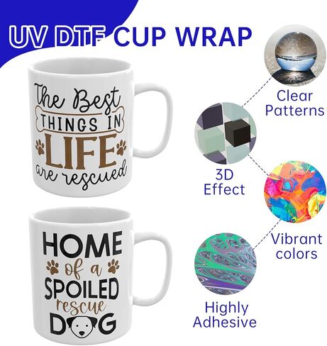 UV DTF Cup Wrap, 12 Sheets Butterfly Sunflower Transfers Stickers, Waterproof UV DTF Transfer Decals for Wood Tumbler Water Bottle in Saudi Arabia