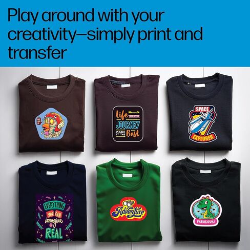 HP Iron-On Transfers for Dark Fabric, 8.5 x 11 in. (216 x 279 mm), 20 Sheets in Saudi Arabia