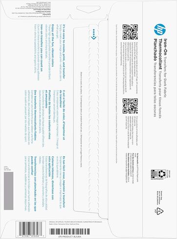 HP Iron-On Transfers for Dark Fabric, 8.5 x 11 in. (216 x 279 mm), 20 Sheets in Saudi Arabia