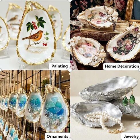 20PCS 5"-6" Extra Large Oyster Shells for Crafts, Natural Odor-Free Seashells for DIY, Painting, Wedding Decor, Decorating, Vase Fillers, Coastal Art Projects in Saudi Arabia