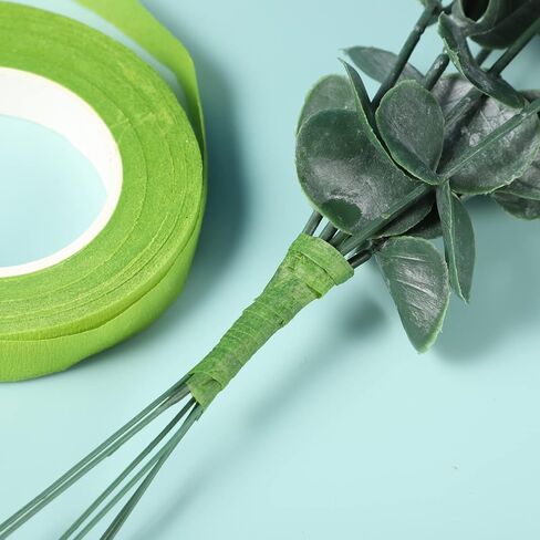 Floral Arrangement Kit, Floral Tape and Floral Wire with Cutter,Green Floral Tape 22 Guage Floral Stem Wire 26 Gauge Green Floral Wire for Bouquet Stem Wrap Florist, Wreath Making Supplies in Kuwait