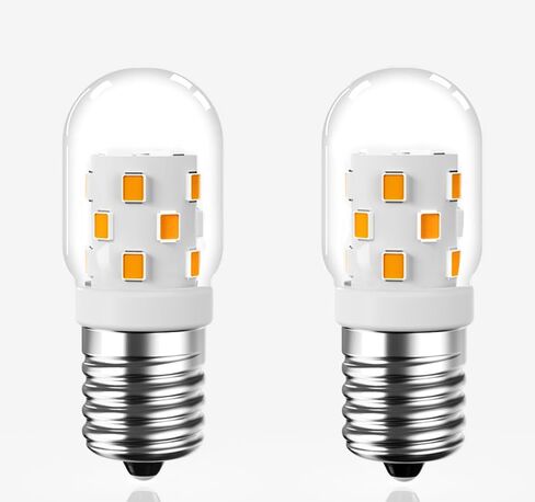 LED Microwave Light Bulbs Under Hood 40W Equivalent, E17 Base 3W 380LM Dimmable 2700K Warm White for Range Hood, Refrigerator, Stove, 2 Pack in Saudi Arabia