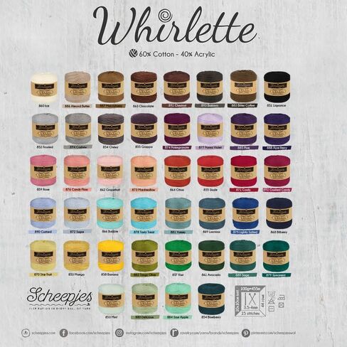 Scheepjes Whirlette Cotton-Acrylic Gradient Yarn 100 g Cake Shade 869 Luscious Blue in Saudi Arabia