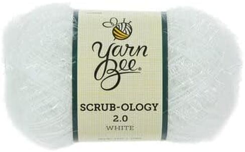 Yarn Bee White Scrub-Ology 2.0 3 Oz Polyester Yarn 167 Yards in Saudi Arabia