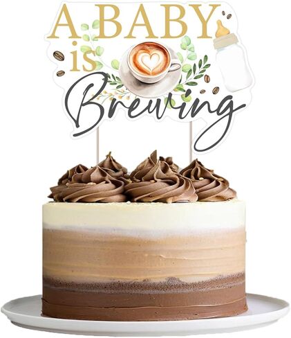 Cheereveal A Baby is Brewing كعكة توبر، القهوة موضوع كعكة توبر لاستحمام الطفل الجنس تكشف عن ديكور الحفلات، يختار كعكة لحفلة عيد ميلاد in Kuwait