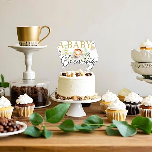 Cheereveal A Baby is Brewing كعكة توبر، القهوة موضوع كعكة توبر لاستحمام الطفل الجنس تكشف عن ديكور الحفلات، يختار كعكة لحفلة عيد ميلاد in Kuwait