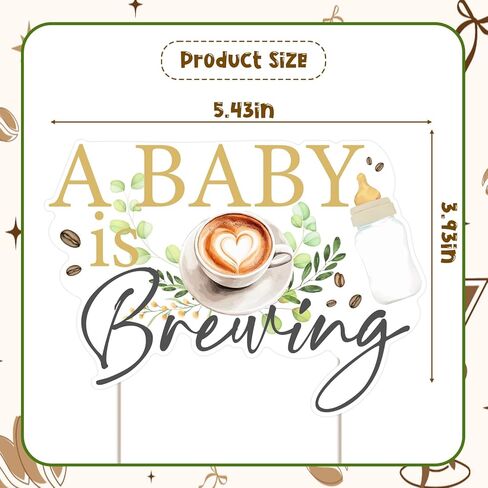 Cheereveal A Baby is Brewing كعكة توبر، القهوة موضوع كعكة توبر لاستحمام الطفل الجنس تكشف عن ديكور الحفلات، يختار كعكة لحفلة عيد ميلاد in Kuwait