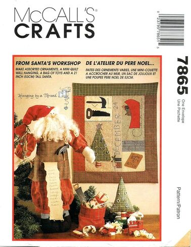 Workshop Santa and Wall Hanging McCalls 7865 Sewing Pattern in Saudi Arabia