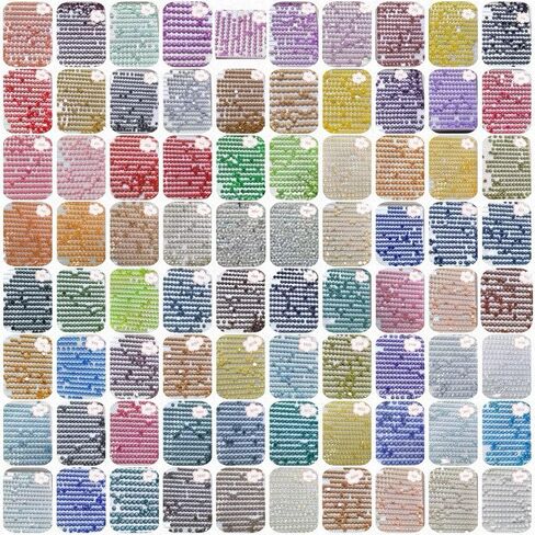 78000PCS Fairy Beads for Diamond Painting, Diamond Painting Accessories, 78 Colors Round Drills for Crafts, Bead Art or Nails Art, 2.8MM in Saudi Arabia