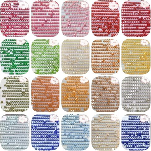 78000PCS Fairy Beads for Diamond Painting, Diamond Painting Accessories, 78 Colors Round Drills for Crafts, Bead Art or Nails Art, 2.8MM in Saudi Arabia