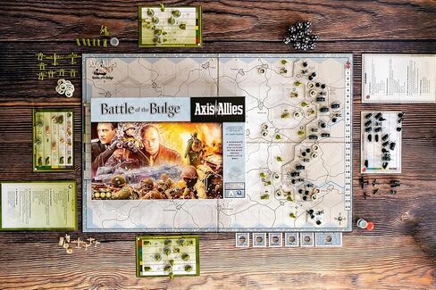 Renegade Games: Axis & Allies - Battle of The Bulge - لعبة لوحة إستراتيجية للحرب العالمية الثانية، ألمانيا أو الولايات المتحدة الأمريكية والمملكة المتحدة، لعبة حرب مصغرة، للأعمار من 14 عامًا فما فوق، لاعبان، 4 ساعات in Saudi Arabia