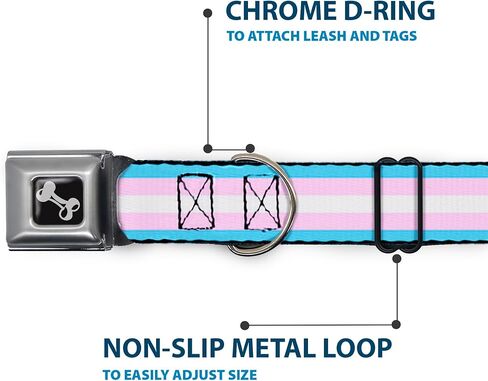كلب طوق حزام الأمان مشبك علم المتحولين جنسيا الطفل الأزرق الطفل الوردي الأبيض 15 إلى 26 بوصة 1.0 بوصة واسعة in Kuwait