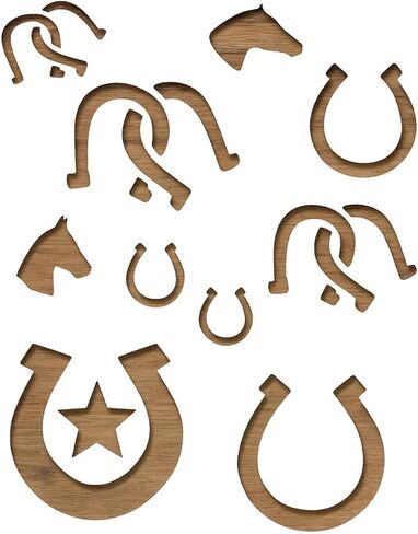 Horseshoe Stencil 8.5 x 11 Inch Reusable Mylar Template for DIY Crafts Wall Art Wood Signs and Painting Projects in Saudi Arabia