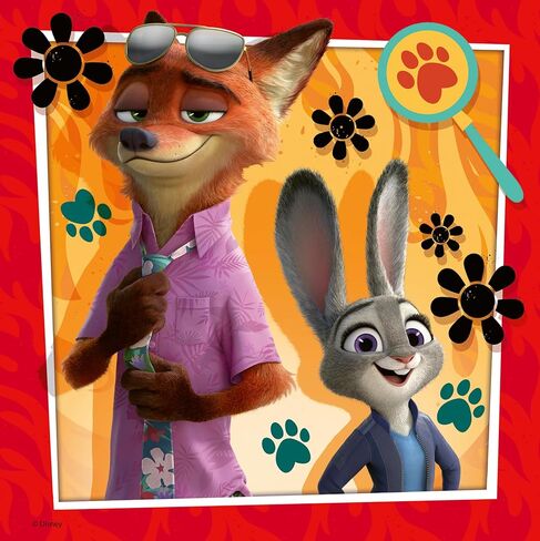 Ravensburger - Zootopia 2: A New Mission - مجموعة ألغاز الصور المقطوعة 3 × 49 قطعة - مشاهد نابضة بالحياة مع جودي هوبس ونيك وايلد والأصدقاء - جودة ممتازة - متعة خالية من الشاشة - للأطفال بعمر 5 سنوات فما فوق in Kuwait