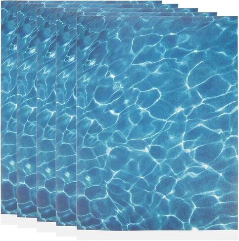 ملصقات DOITOOL مقلدة بطباعة مائية 6 قطع مقاس 11.6 × 8.3 بوصة، أوراق مياه وهمية ذاتية اللصق من أجل نموذج مناظر طبيعية مصغرة لتزيين حوض السمك ديوراما الأنهار in Kuwait