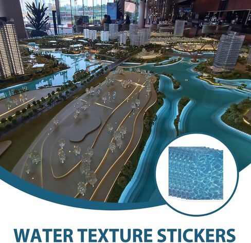 DOITOOL Simulated Water-Print Stickers 6 Pcs 11.6X8.3 Inches Self-Adhesive Fake Water Sheets for DIY Miniature Landscape Model Rivers Diorama Aquarium Decoration in Saudi Arabia