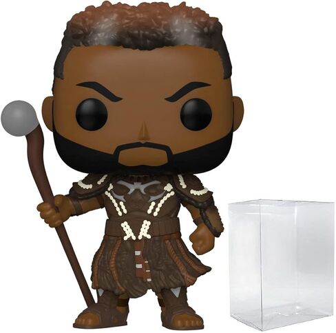بوب مارفل: النمر الأسود: واكاندا فور إيفر - شخصية M'Baku Funko من الفينيل (مع حافظة حماية صندوقية متوافقة)، متعددة الألوان، 3.75 بوصة in Kuwait