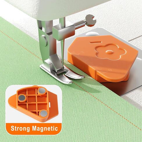1Pc Sewing Machine Magnetic Guide, Multifunctional Folding Guide with Scale, Universal Sewing Accessories, and Most Household and Household Machine Supplies(Orange) in Saudi Arabia