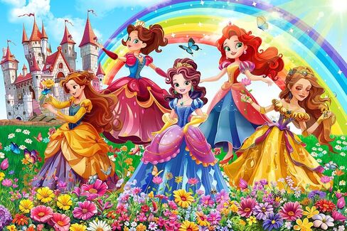 Puzzles for Kids Ages 8-10 6-8 - Castle and Princess Floor Puzzle- 200 Piece Jigsaw Puzzles for Kids Ages 10-12 Year Old and Adults.Colorful Children Puzzles for Girls and Boys Educational Toys in Saudi Arabia