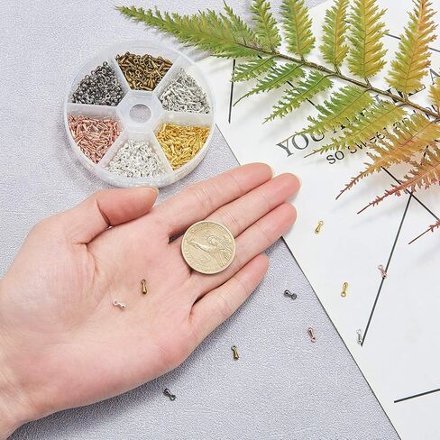 Kitbeads 600pcs Alloy Extender Chain Terminator Charm Tear Drop Dangle End Beads End Piece for DIY Jewelry Findings Necklace Making(6 Colors) in Kuwait