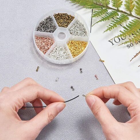 Kitbeads 600pcs Alloy Extender Chain Terminator Charm Tear Drop Dangle End Beads End Piece for DIY Jewelry Findings Necklace Making(6 Colors) in Kuwait