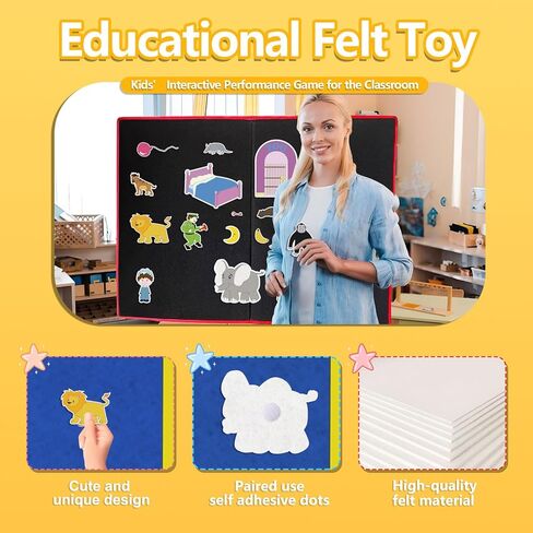 قطع لوحة القصة من Thryvomniq لباد قصة الغوريلا قبل النوم لمرحلة ما قبل المدرسة ورياض الأطفال ورواية القصص والأنشطة التعليمية ألعاب اللباد ألعاب تفاعلية in Kuwait