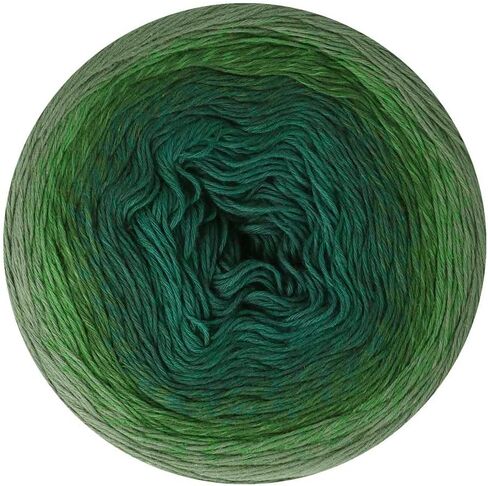 Scheepjes Cotton Whirl Gradient Cotton Cake Yarn, 1,094 yd (1000 m) Color 745 Fog and Foliage Blue/Green in Saudi Arabia