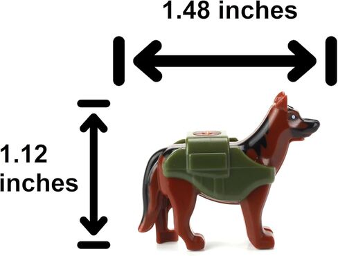 Battle Brick Collectible Custom Police K9 Service Dog Collectible | Compatible with Lego Bricks | Great Gift for Ages 10+ in Saudi Arabia