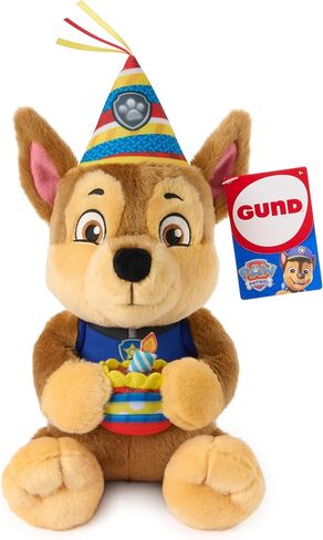 Paw Patrol GUND Birthday Chase Plush, Official Chase Plush Toy, Birthday Stuffed Animal, Sensory Toy for Ages 1 and Up, 9.5" in Saudi Arabia